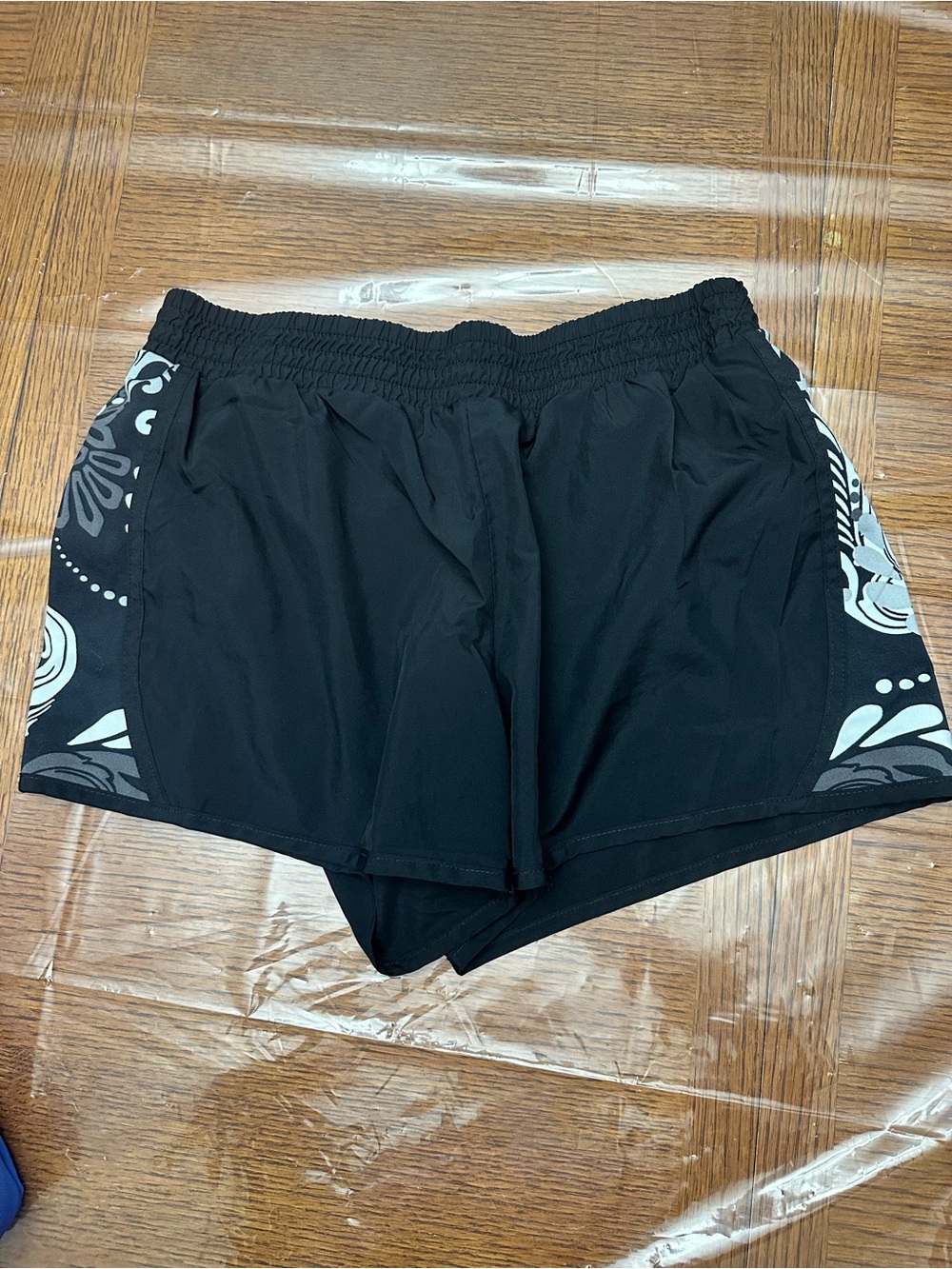 tek gear Black Athletic Shorts with White Side Motif